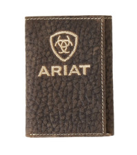 Ariat  Bull Hide Trifold Embroidered Wallet A3556102