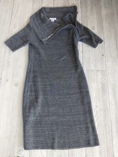Women's Size Small Sweater Dress By Liz Claiborne 3/4 Sleeve Zip Collar Sparkly
