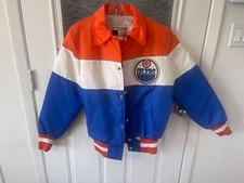 EDMONTON OILERS Staff/Team Members Shain Jacket NHL Hockey VINTAGE 80s Retro