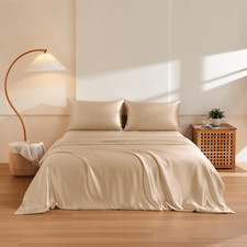 Luxury 100 Pure Mulberry Silk Duvet Cover Set with Pillowcases - King Size