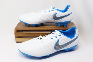 Nike-Tiempo-Legend-7-Pro-FG-Soccer-Cleats-White-Blue-Gray-AH7241-107-Mens-NEW