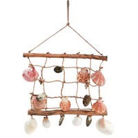 HäNgedeko Maritim Fischernetz Muscheln Natur Deko 50X32Cm
