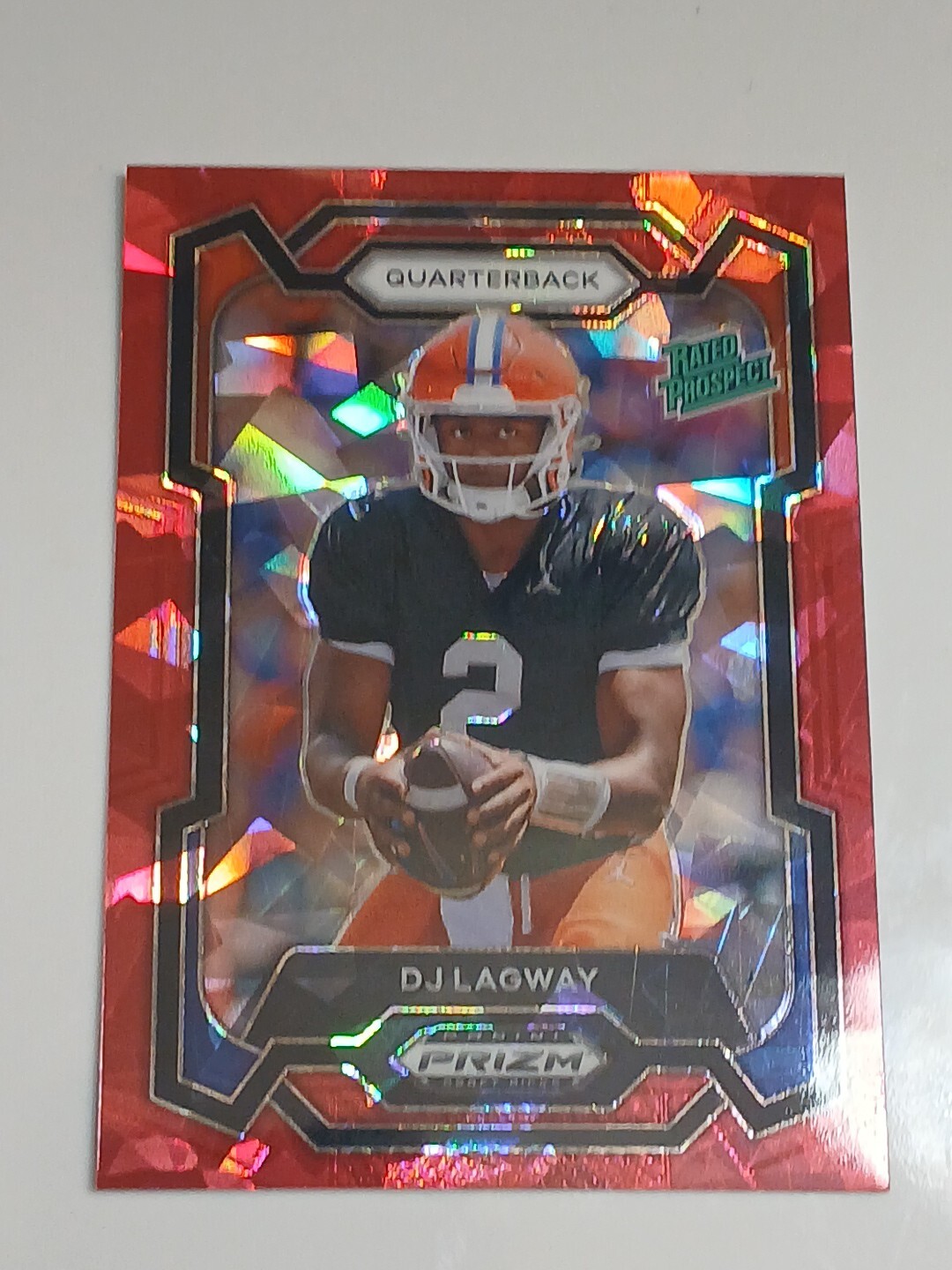 2024 Panini Prizm Draft Picks - Red Ice Prizm #182 DJ Lagway (RC)