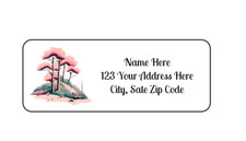 30 Illustrated Trees PERSONALIZED RETURN ADDRESS LABELS 1 in X 2 5/8 GLOSSY