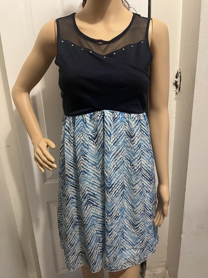 Speechless Party Dress Blue and White Size Girls 14 - Image 2 of 4