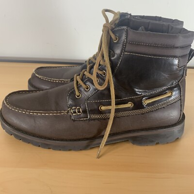 Tommy Hilfiger Brown Leather Ankle Boots, Jensen Style Size  display picture 1