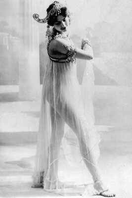MATA HARI Exotic Dancer Sheer Costume Allegedly a Spy- 5 x 7 inch Photo Print