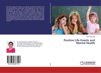Positive Life Events and Mental Health Fahmeeda Zaidi Taschenbuch 144 S. 2016