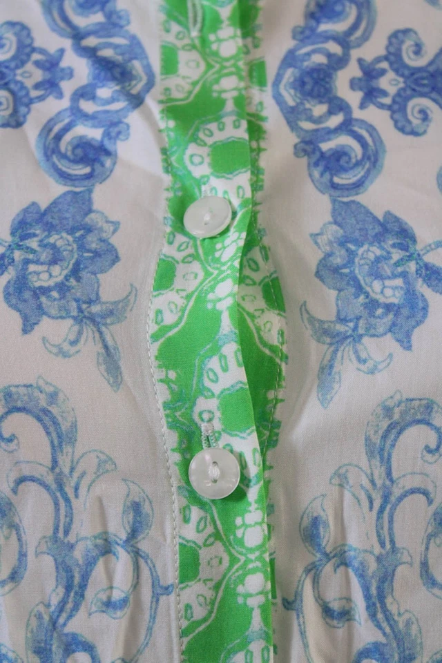 Mini Vestido Camisa Renuar Para Mujer Floral Cuello Abotonado Multicolor Talla S Foto 4 de 4