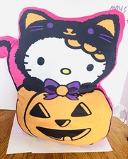 Hello Kitty Sanrio 2025 Pumpkin Kitty Travel Cloud Pillow 18in Tall Minor Wear
