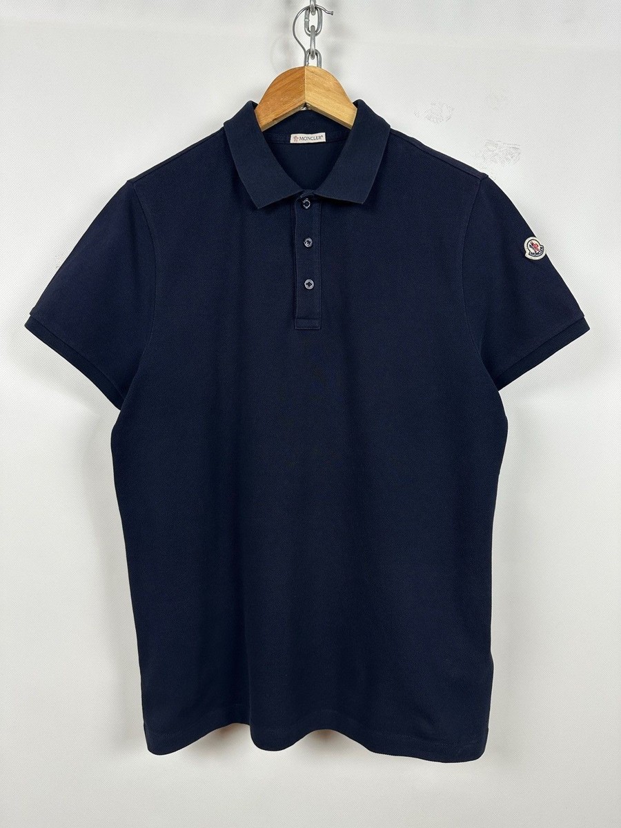 トップス MONCLER MAGLIA POLO MANICA CORTA Men's Moncler Maglia Manica Corta Navy Blue Polo T-Shirt Size M | eBay