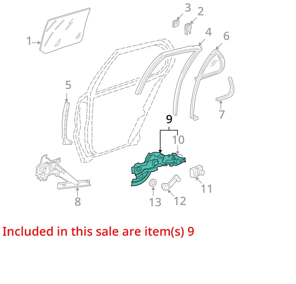 Regulador de ventana trasera izquierda conductor eléctrico compatible con 99-05 CAVALIER 166484 Foto 3 de 4