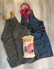 3 X Chef Works Urban Collection Berkeley Bib Apron Denim Crossback Utility