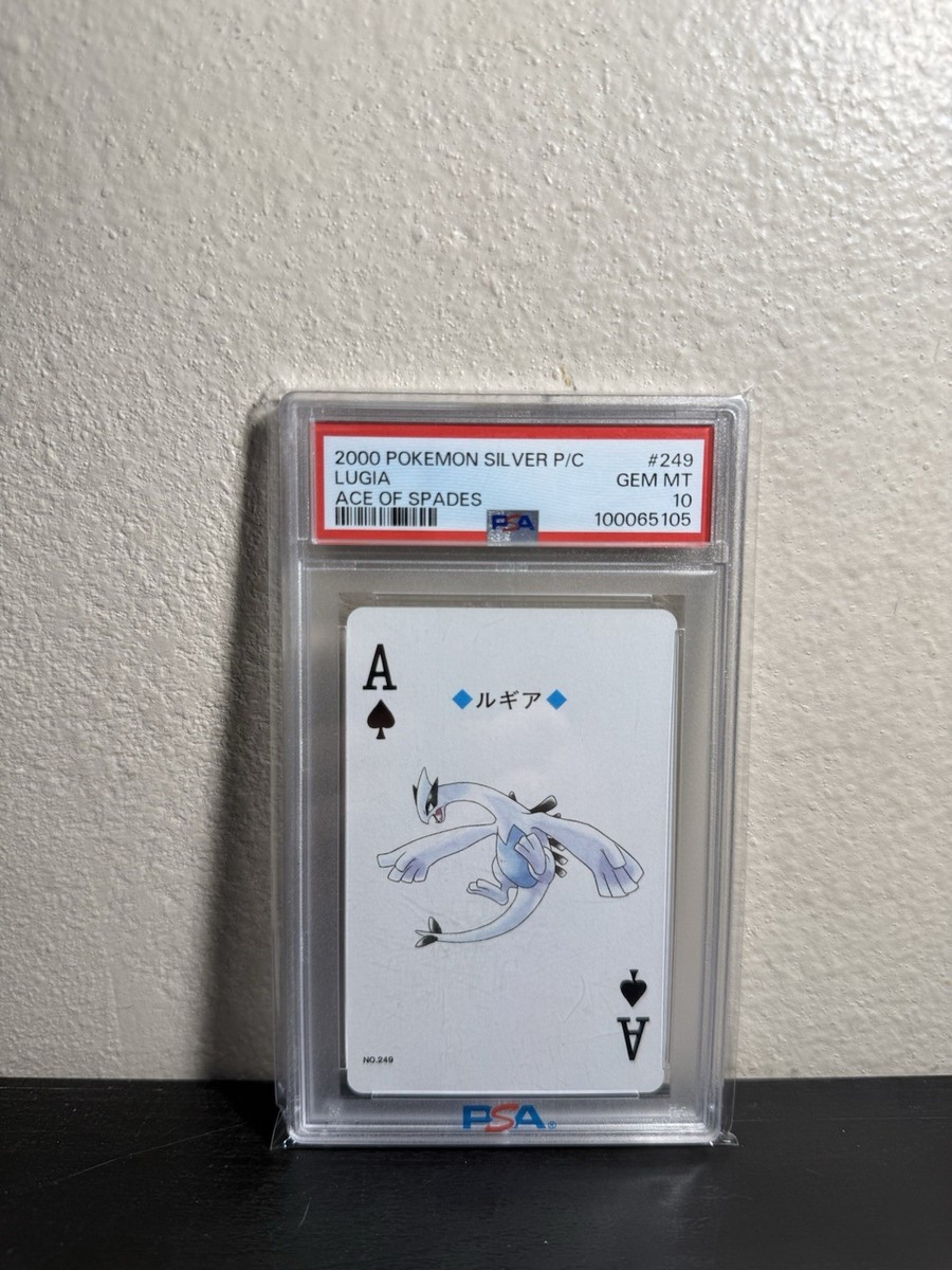2000 Pokemon 2000 Silver Playing Cards Lugia Ace of Spades #249