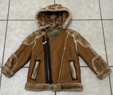 Jordan Craig El Jefe Shearling Leather Moto Jacket Youth Size 5