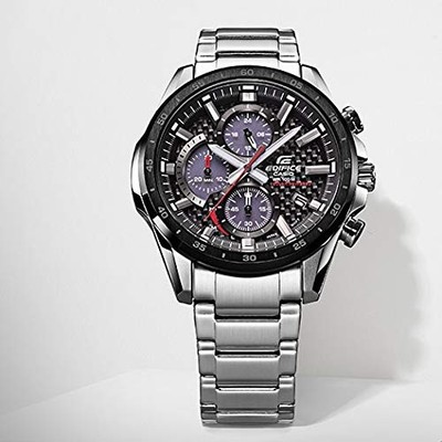 CASIO Edifice Chronograph Men's Watch EQS-900DB-1A Black Silver | eBay