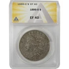 1886 O Morgan Dollar EF 40 ANACS Silver $1 Coin SKU:I20750