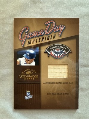 2003 Donruss Timeless Treasures Gameday Materials George Brett #GDM-3 /100 (MEM)