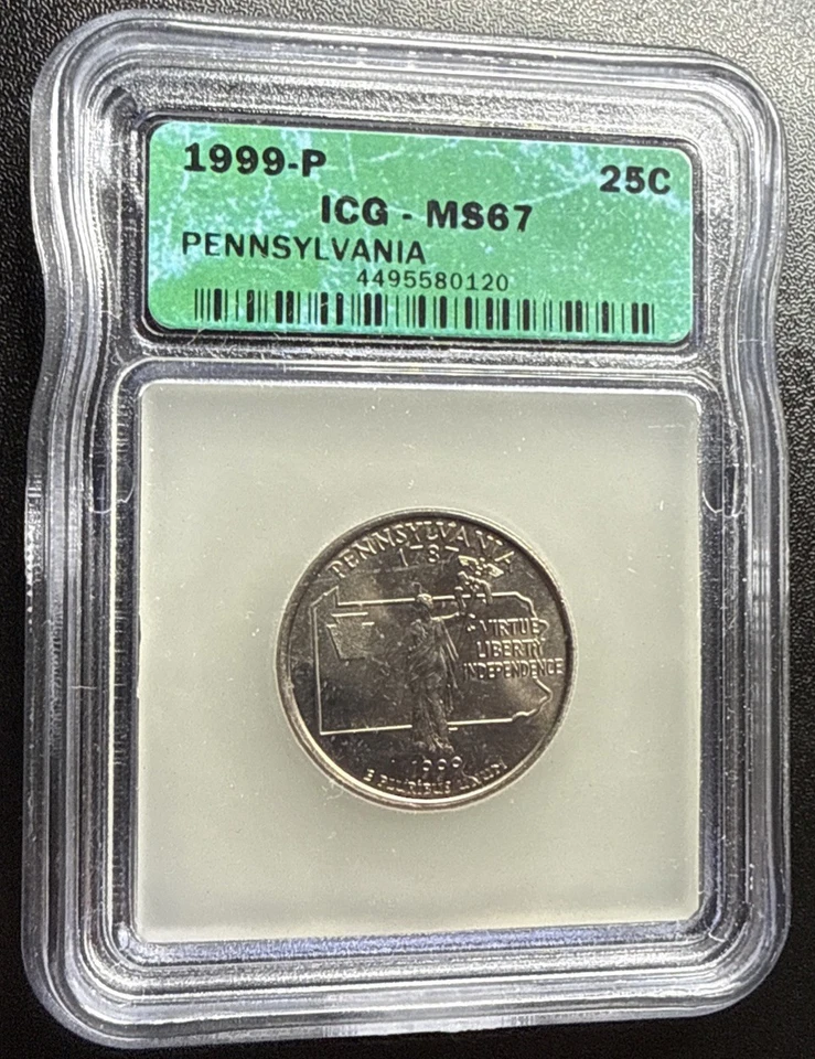 1999 New Your Statehood Quarter ICG MS 67 Beautiful Coin - Image 2 of 4