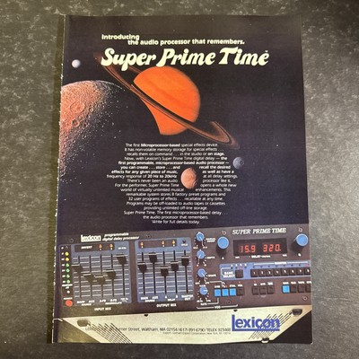 1982 LEXICON Super Prime Time Processor Delay Print Ad   Original   1980s  ADV30