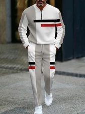 European and American men's fashion casual suit high-grade gray geometric