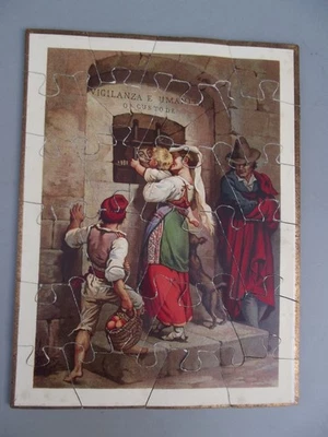 Ancien jeu puzzle en bois - Photo 1/4