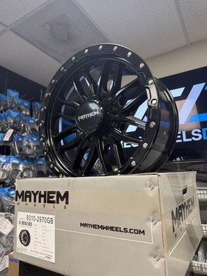 Set of 4 Mayhem 8310 Vector 20x9 8x170 +18mm Gloss Black Wheel Rim 20'' Inch