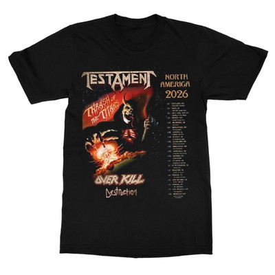 Hot Testament Band Thrash Of The Titans North America Tour S to 5XL Shirt TU913
