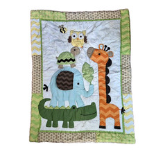 Circo Jungle Crib Comforter Quilt Giraffe Elephant Alligator Turtle Owl Bee
