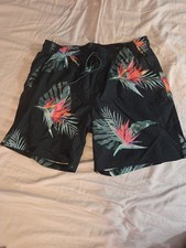 George Brand Men's Tropical Print WetDry Swimming Trunks L