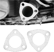 2PCS Exhaust Gasket,2.25" 3-Bolt Exhaust Flange Gasket,Multifunctional