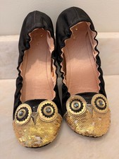 Kate Spade New York Cuckoo Owl Satin Scrunch Slipper Flats Women s Size 8M