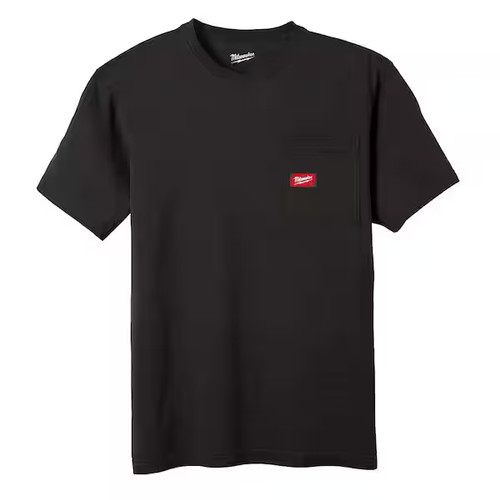 Milwaukee 605B-M GRIDIRON Short-Sleeve Pocket T-Shirt Black, Medium