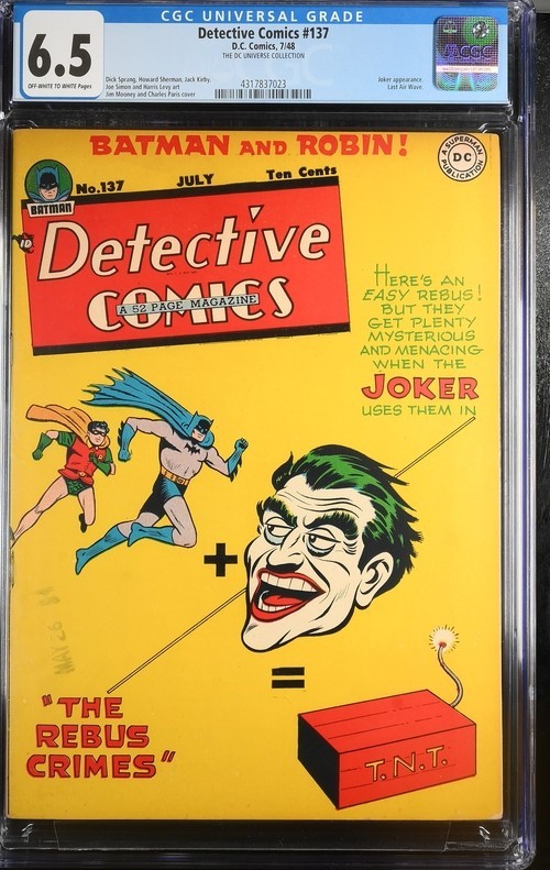Detective 137 CGC 6.5 DC Universe Collection Classic Joker Cover DC Comics 1948