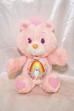 AUTHENTIC VINTAGE 1991 KENNER CARE BEARS CHEER BEAR PINK RAINBOW BELLY HEART