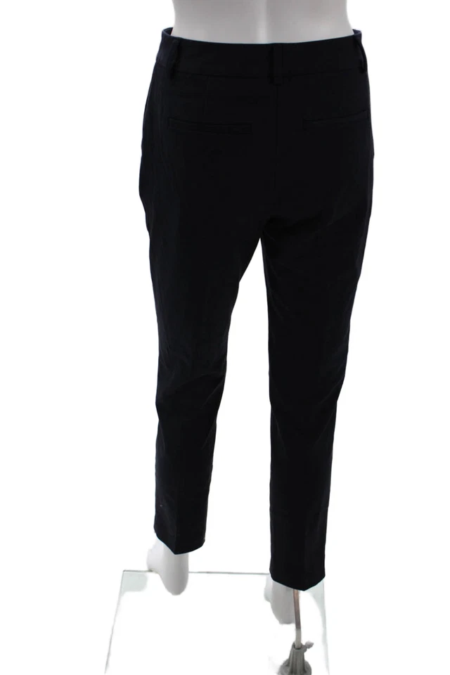 Pantalones de vestir recortados al tobillo Reiss para mujer azul oscuro mezcla de poliéster talla 2 Foto 3 de 4
