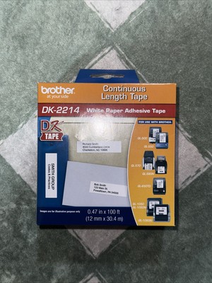 Brother Continuous Length Narrow White Paper Label Tape - FAST SHIPPING