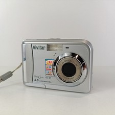 Vivitar Vivicam 4345 4.0MP Compact Digital Camera Silver Tested