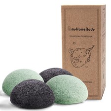 Image of myHomeBody Natural Konjac Facial Sponges - for Gentle Face Cleansing and Exfo...