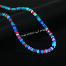 100 Natural Opal Beads Blue Opal Beads Rondelle Opal Bead, Gift For Friend 7010