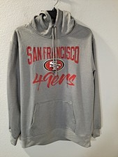 San Francisco 49ers NFL Gray Classic Comfort Pullover Hoodie Men  s Relaxed Large