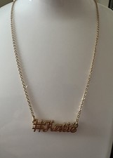 Golden Tone chain with “#Katie” Pendant.