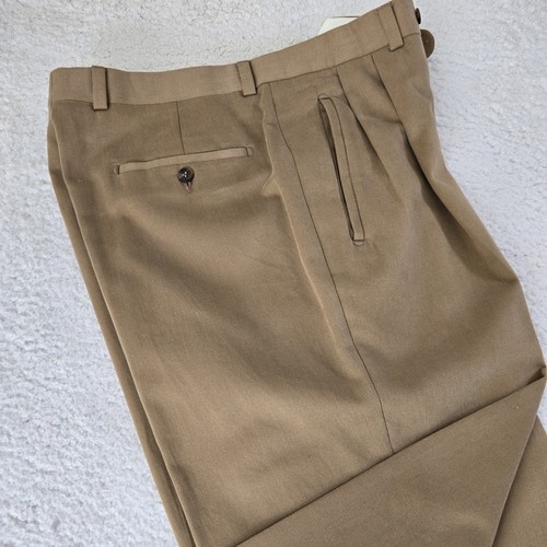 Vintage Saks Fifth Avenue Chino Pants Mens 34x30 Tan Khaki 80s Preppy Academia - Picture 12 of 12