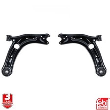 PAIR FEBI 170514 170515 FRONT LOWER WISHBONES VW AUDI SEAT SKODA SUV 3YR A4031