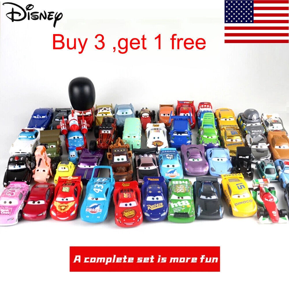 Disney Pixar Cars Lot Lightning McQueen 1:55 Alloy Model Toy Car