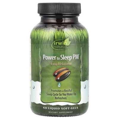 #ad Power to Sleep PM 60 Liquid Soft Gels with 6Mg Melatonin GABA Ashwagandha $21.99