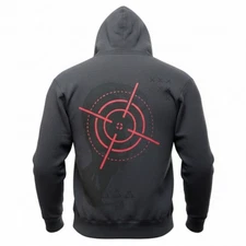 Prime Essentials Men's Dark Gray Graphic Hoodie Sweatshirt Size Small