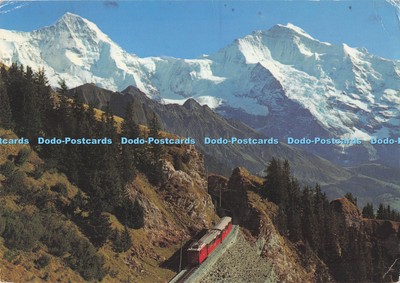 D295736 Schynige Platte Bahn Mit Mönch und Jungfrau. Fotoglob. Orell Fussli