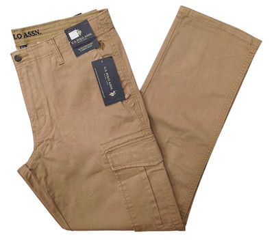 U.S. Polo Assn. #11849 NEW Men's Stretch Slim Straight Cargo Pants