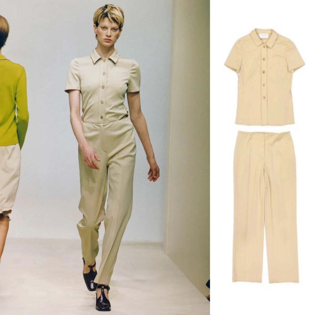 PRADA Archive PRADA cotton slacks Cotton Pants for Women for sale